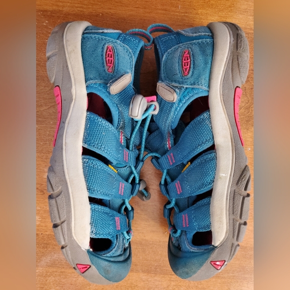 Keen Newport sandals turquoise pink kids sz us2 - Picture 6 of 7